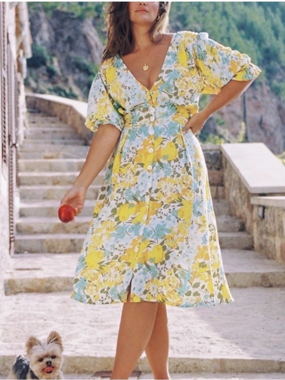 Faithfull The Brand Rafa Midi Dress in Annina Floral .Size Medium